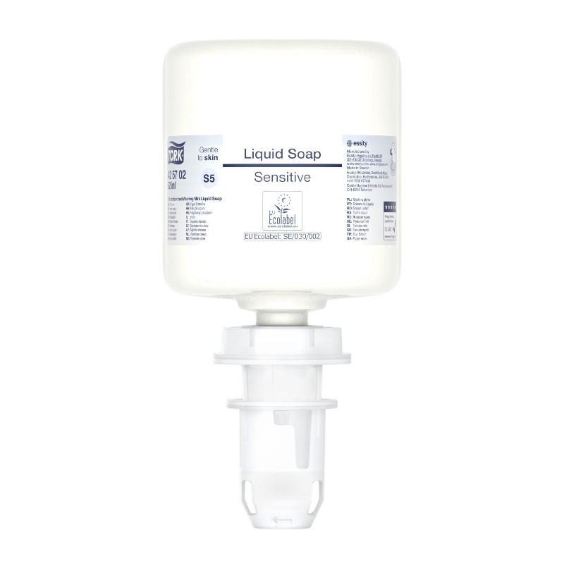 425702 - Tork® Mini Flüssigseife für empfindliche Haut - Parfümfrei - S5 - Packung mit 8 x 525ml Kartuschen